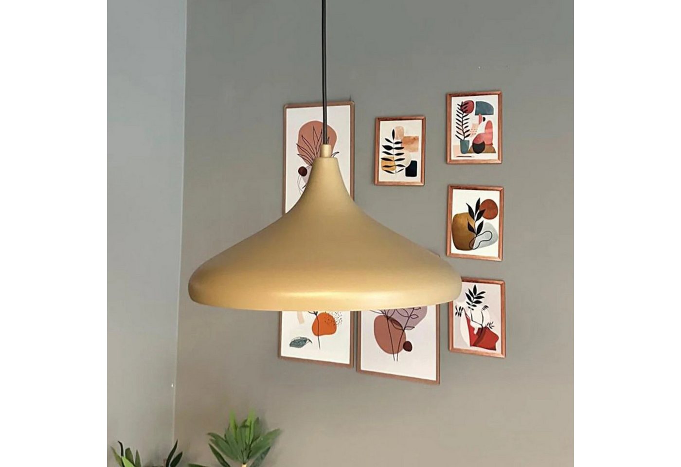 Bamyum Pendelleuchte Bamyum Pendelleuchte Durchmesser 35 cm E27 Metall Moderne Lampe, ohne Leuchtmittel – Bild 3 von 5