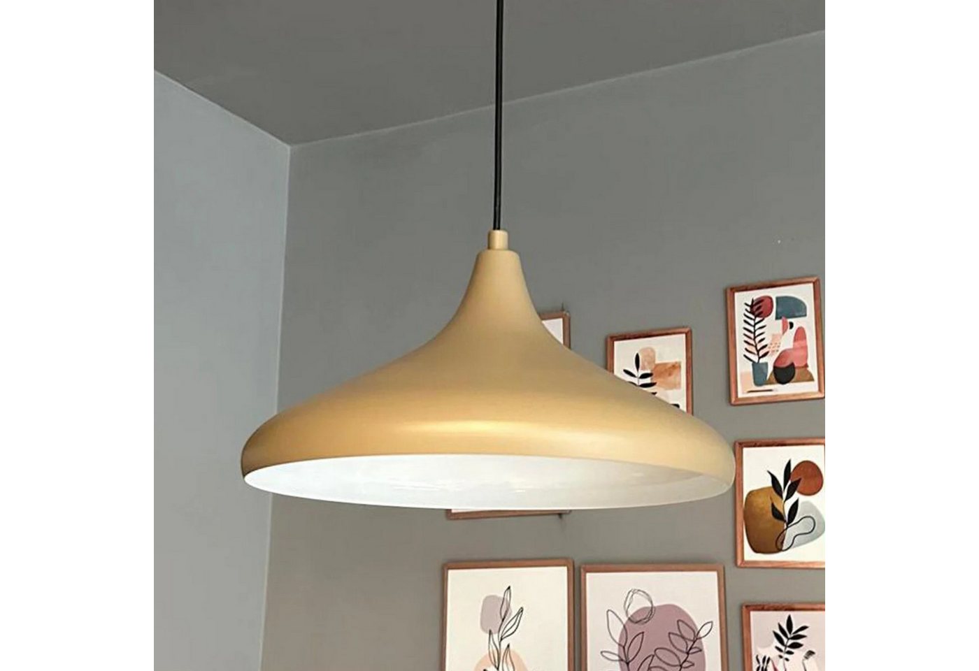 Bamyum Pendelleuchte Bamyum Pendelleuchte Durchmesser 35 cm E27 Metall Moderne Lampe, ohne Leuchtmittel – Bild 5 von 5