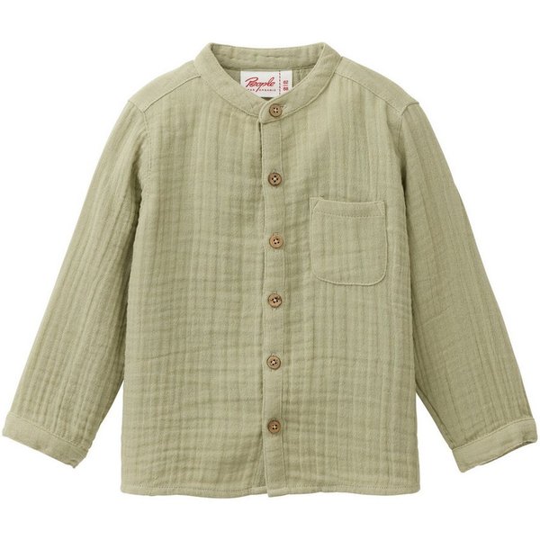 People Wear Organic Langarmhemd, Musselin Freizeithemd GOTS zertifiziert