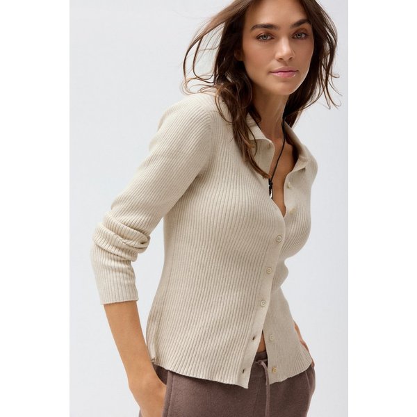 People Wear Organic Strickjacke grau mélange GOTS zertifiziert