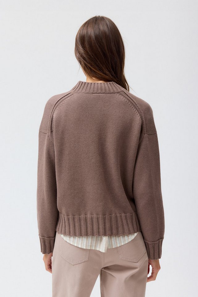 People Wear Organic Strickpullover Beige Mélange GOTS zertifiziert – Bild 2 von 5