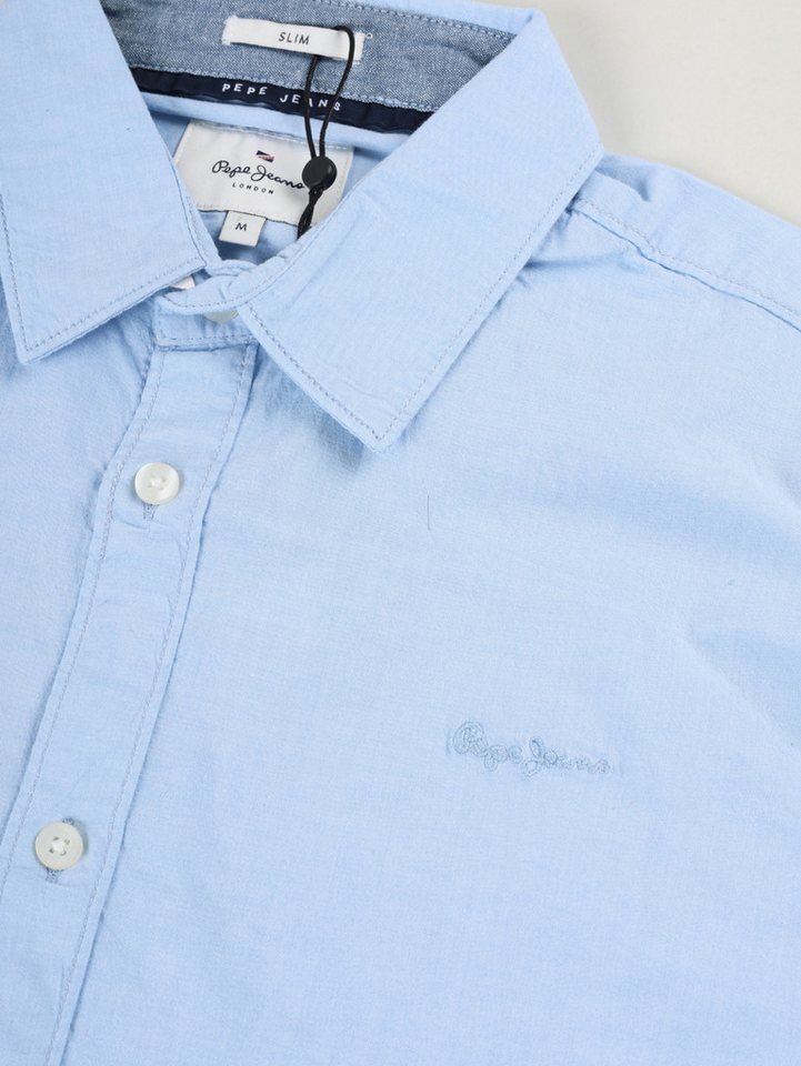 Pepe Jeans Langarmhemd Slim Fit mit Stretch und Logoaufnäher - Coventry – Bild 2 von 2