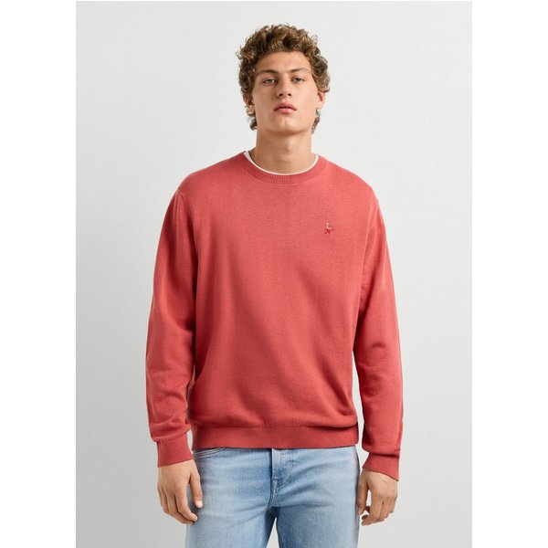 Pepe Jeans Rundhalspullover DANIELS mit gestickten Details, Baumwolle