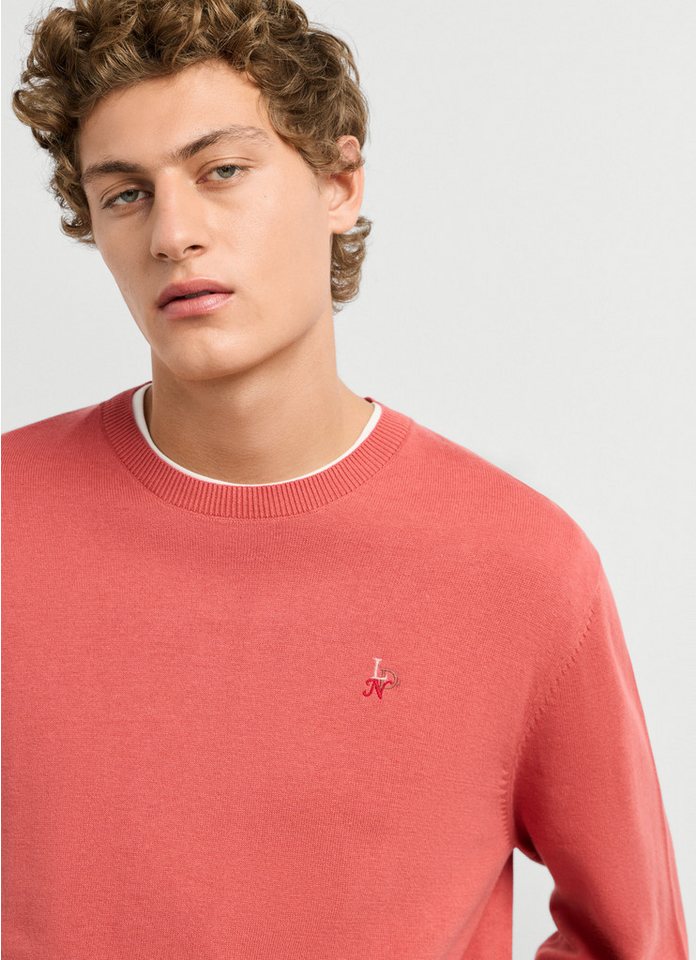 Pepe Jeans Rundhalspullover DANIELS mit gestickten Details, Baumwolle – Bild 4 von 5