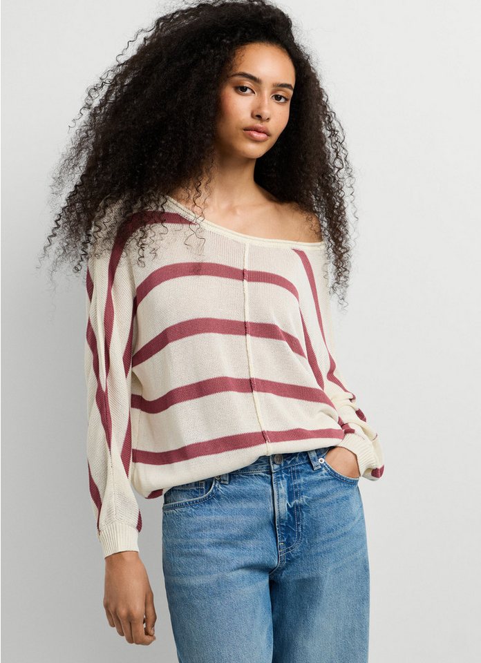 Pepe Jeans Strickpullover ALBERTA im Streifen-Design, locker geschnitten – Bild 2 von 5