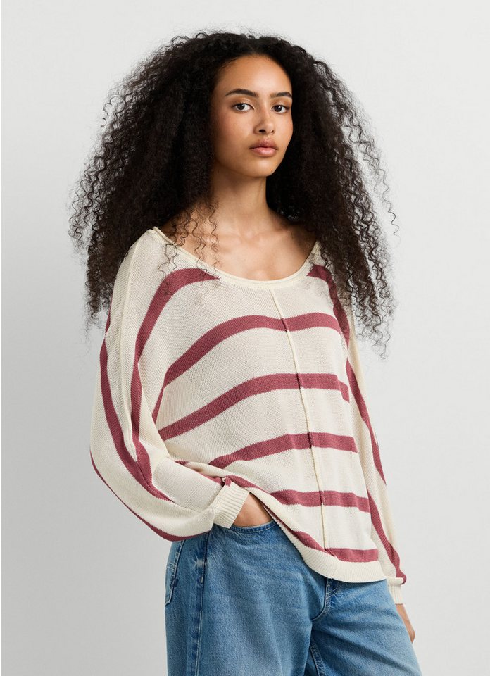 Pepe Jeans Strickpullover ALBERTA im Streifen-Design, locker geschnitten – Bild 3 von 5