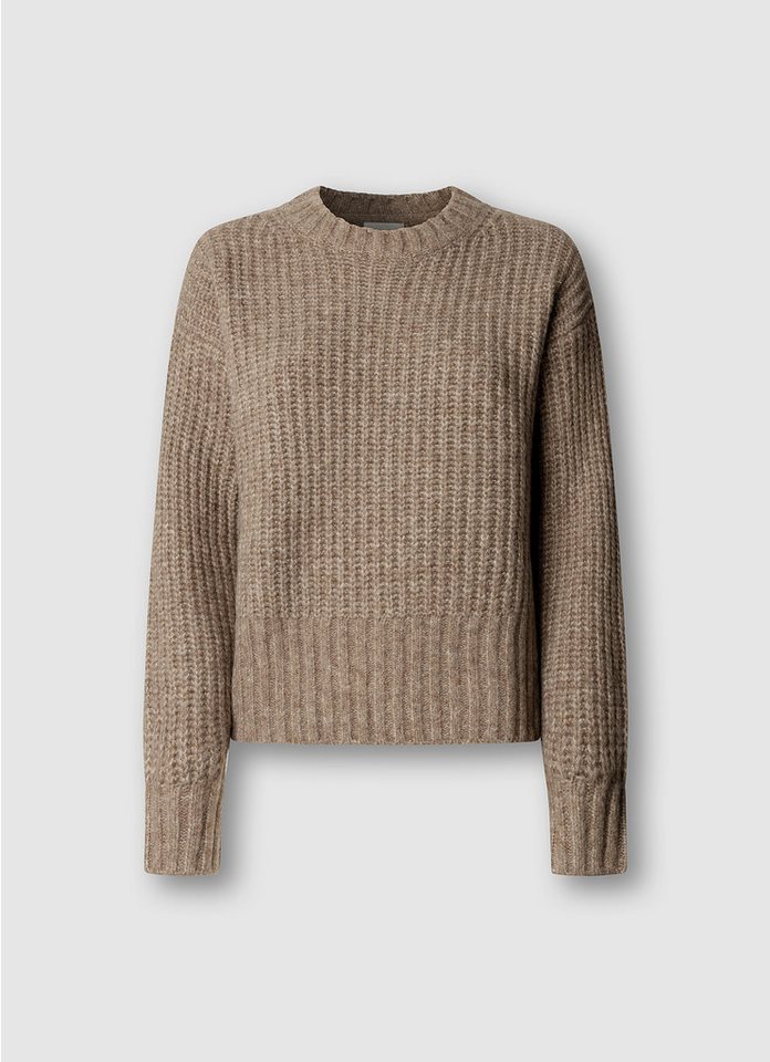 Pepe Jeans Strickpullover ASHLEY CREW mit Rundhalsausschnitt, Materialmix – Bild 3 von 5