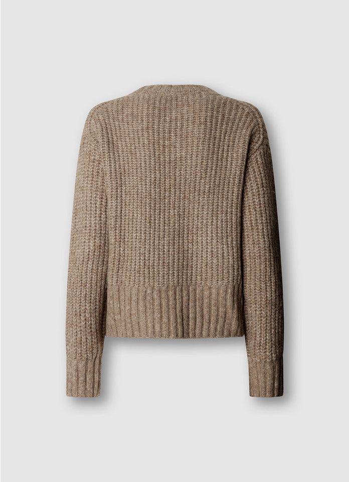 Pepe Jeans Strickpullover ASHLEY CREW mit Rundhalsausschnitt, Materialmix – Bild 5 von 5