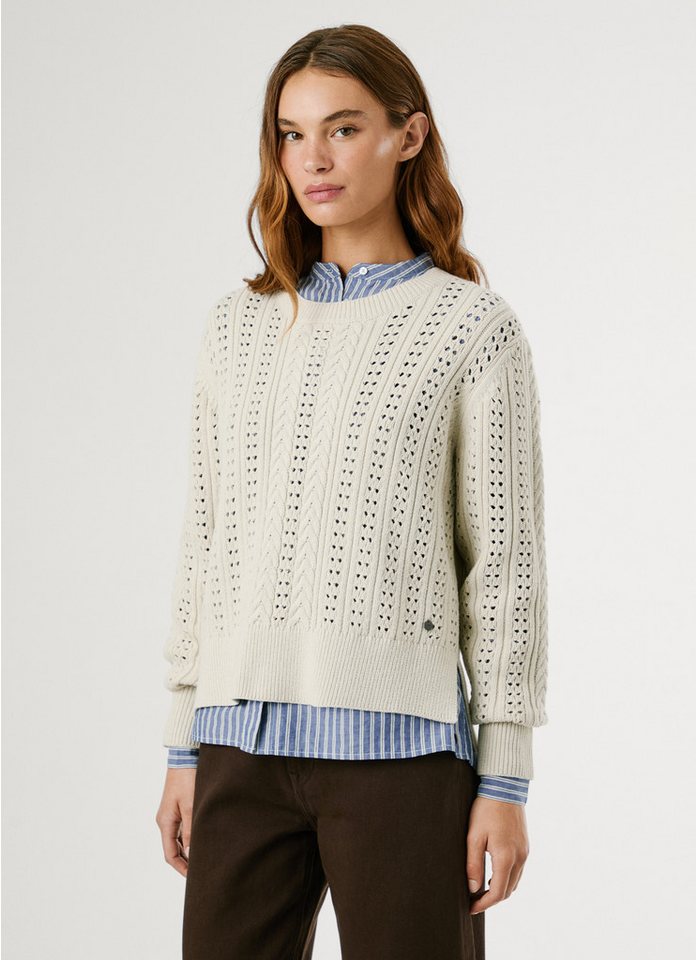 Pepe Jeans Strickpullover CANDIDE mit Lochmuster – Bild 2 von 5