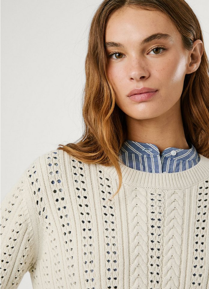 Pepe Jeans Strickpullover CANDIDE mit Lochmuster – Bild 4 von 5