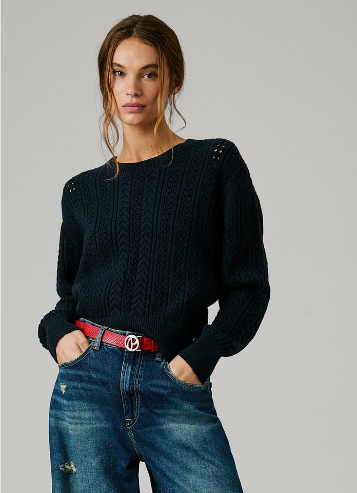 Pepe Jeans Strickpullover CANDIDE mit Lochmuster – Bild 2 von 5