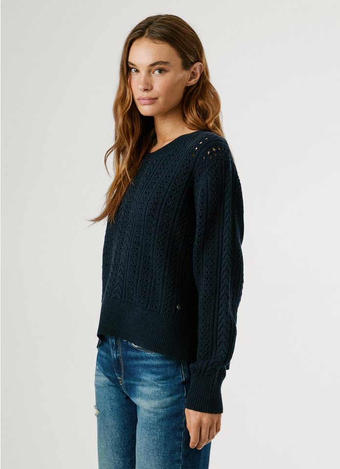 Pepe Jeans Strickpullover CANDIDE mit Lochmuster – Bild 3 von 5