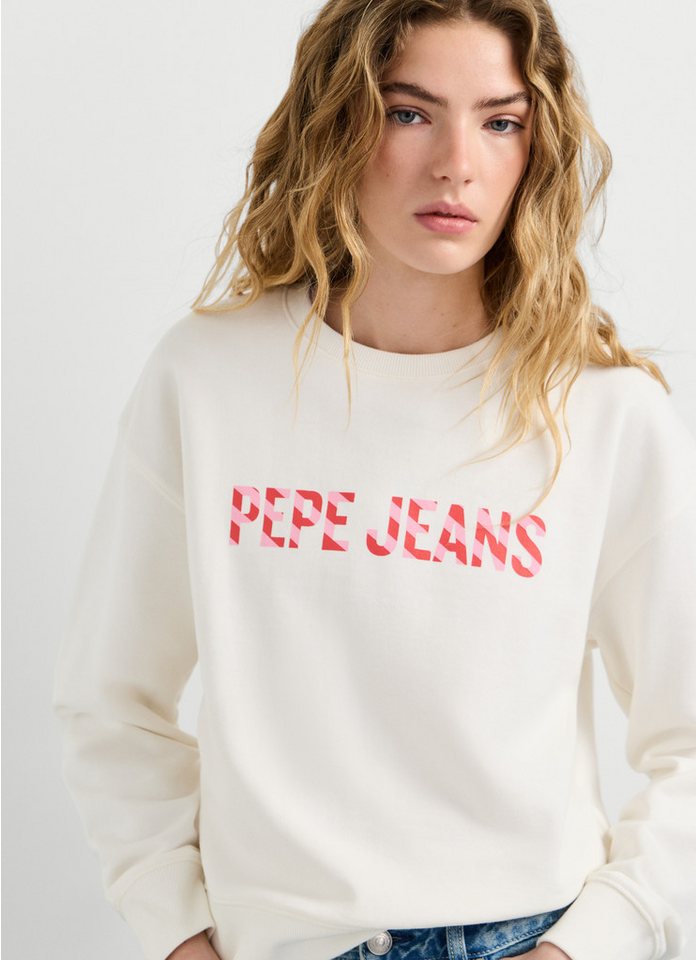 Pepe Jeans Sweatshirt CELESTE Baumwoll-Mix, Rundhalsform – Bild 3 von 5