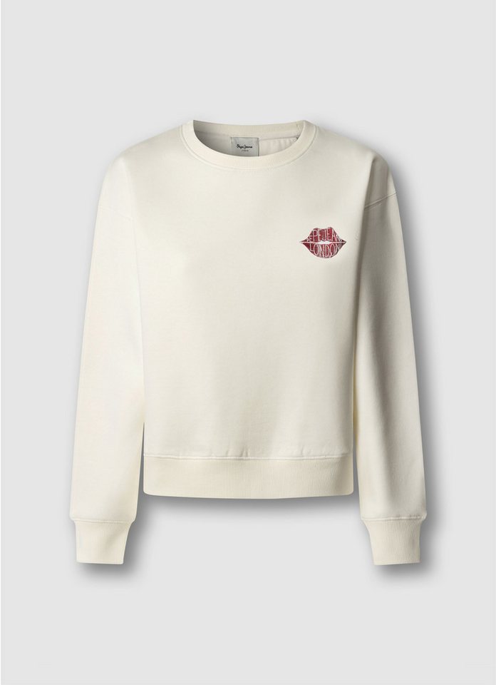 Pepe Jeans Sweatshirt LETHA mit geripptem Rundhals – Bild 2 von 3