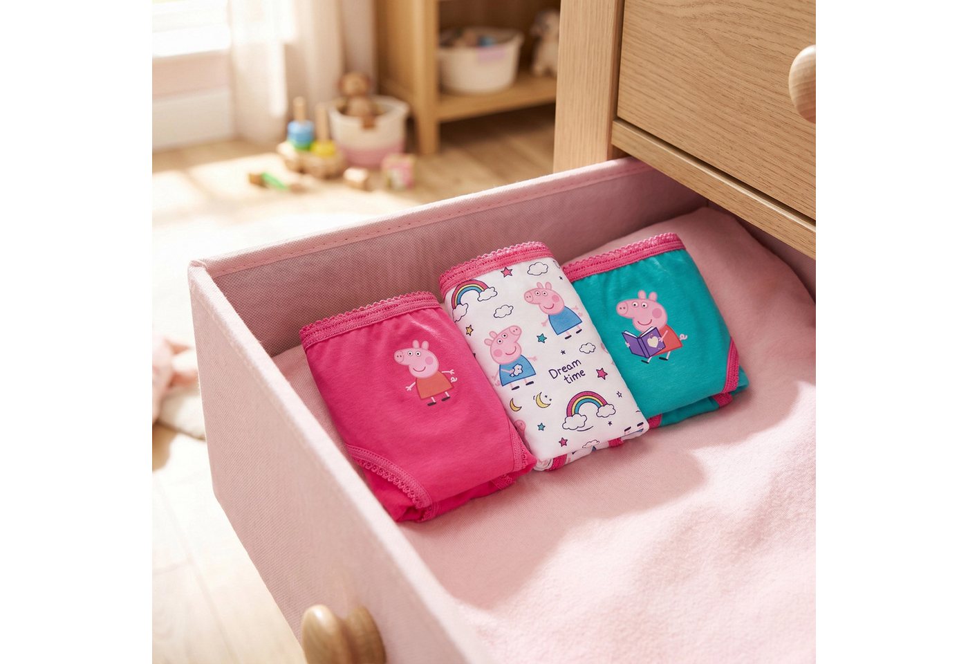 Peppa Pig Slip Peppa Wutz 3er Pack Slips Kinder Mädchen Unterwäsche Gr. 92 - 110 (Packung, 3-St) – Bild 5 von 5