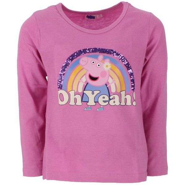 Peppa Pig Sweatshirt Pullover aus Baumwolle für Mädchen Bequemer Sweater für Kinder