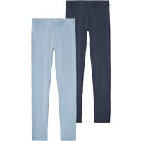 PEPPERTS!® Kinder Mädchen Leggings 2er (marine/hellblau, 158/164)