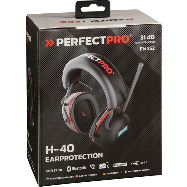 PerfectPro H-40 Earprotection Baustellen-Kopfhörer On-Ear-Kopfhörer