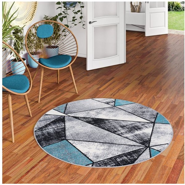 Pergamon Designteppich Designer Teppich Brilliant Magic Rund, Rund, Höhe: 6 mm