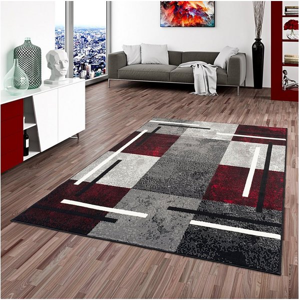 Pergamon Designteppich Teppich Modern Trendline Karo, Rechteckig, Höhe: 8 mm