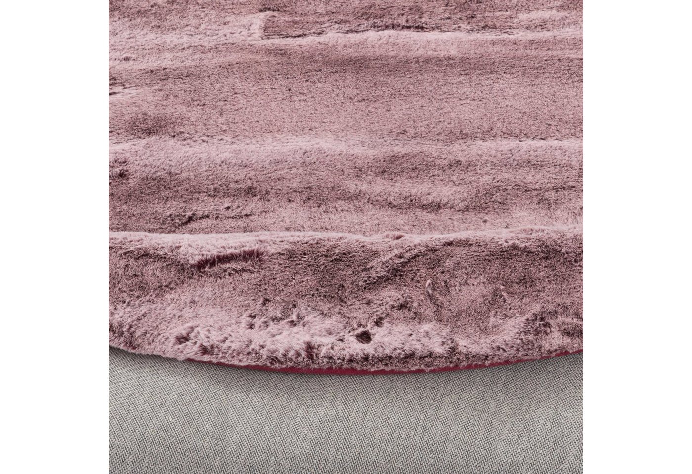 Pergamon Fellteppich Fellteppich Luxus Super Soft Plush Rund, Rund, Höhe: 25 mm – Bild 4 von 5