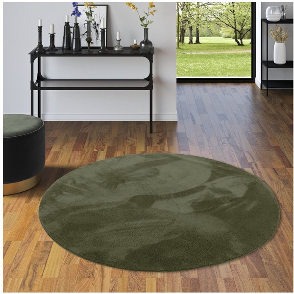 Pergamon Fellteppich Fellteppich Super Soft Pearl Rund, Rund, Höhe: 19 mm