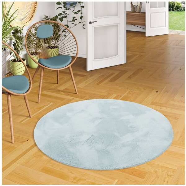 Pergamon Fellteppich Fellteppich Super Soft Pearl Rund, Rund, Höhe: 19 mm