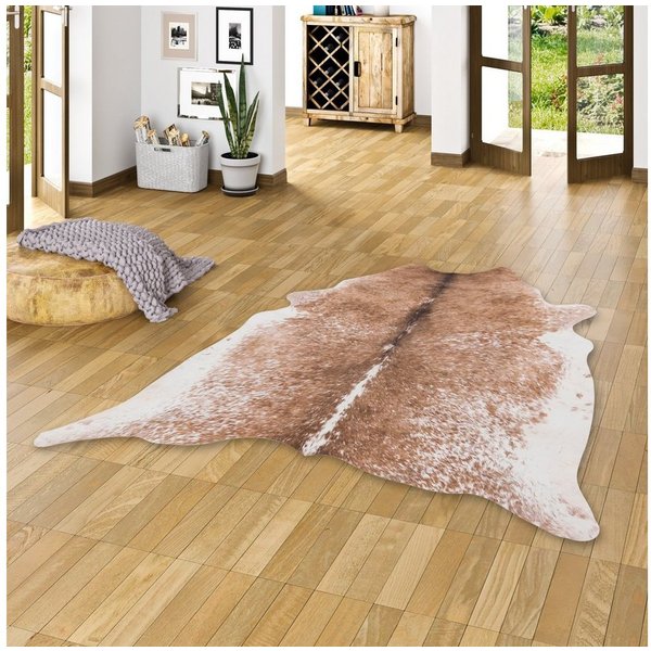 Pergamon Fellteppich Teppich Kunstfaser Tierfell Optik, Rechteckig, Höhe: 7 mm