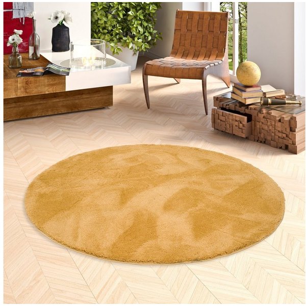 Pergamon Hochflor-Teppich Hochflor Super Soft Teppich Silky Rund, Rund, Höhe: 30 mm