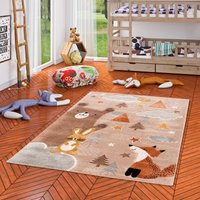 Pergamon Kinderteppich Kinder Teppich Maui Kids Fuchs und Bär, Rechteckig, Höhe: 13 mm