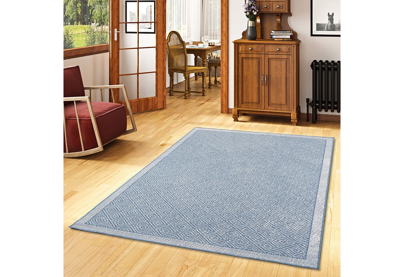 Pergamon Outdoorteppich In & Outdoor Teppich Hampton Meliert, Rechteckig, Höhe: 4 mm – Bild 2 von 5