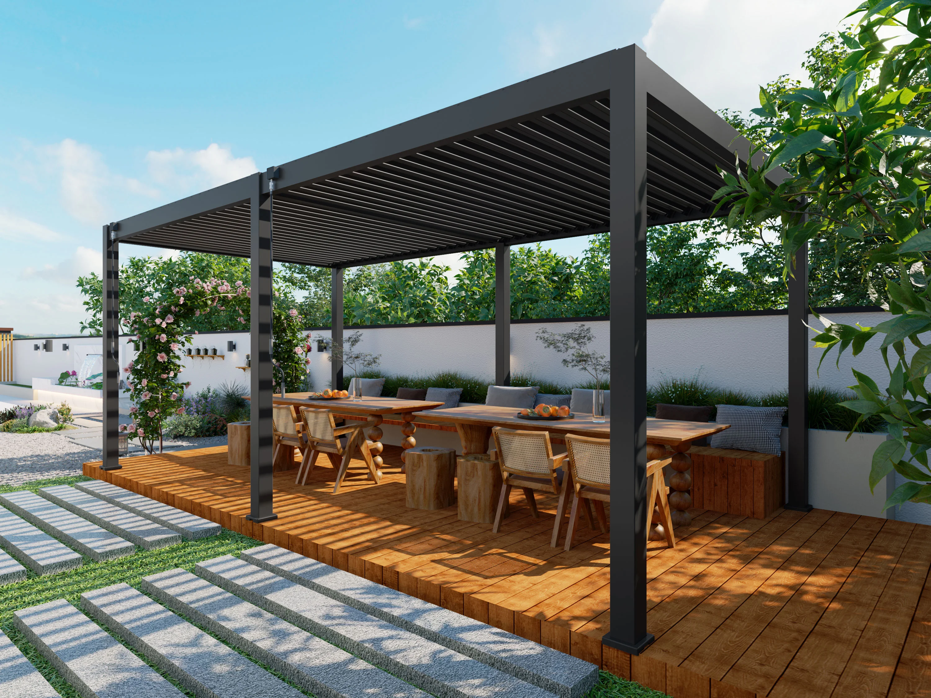PERGOLINE Pavillon Superior (anthrazit, 3x6 m) – Bild 2 von 4
