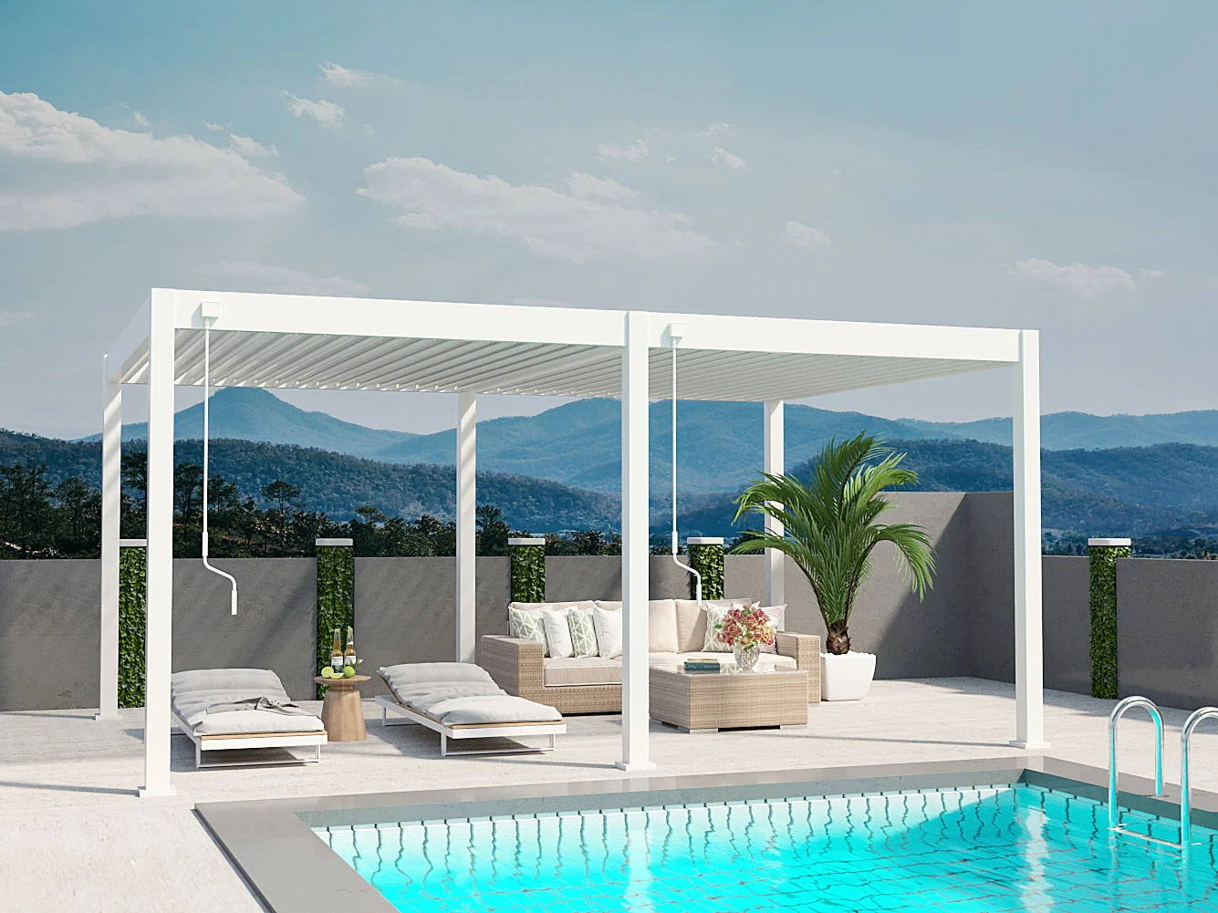 PERGOLINE Pavillon Superior (weiß, 3x6 m) – Bild 2 von 4