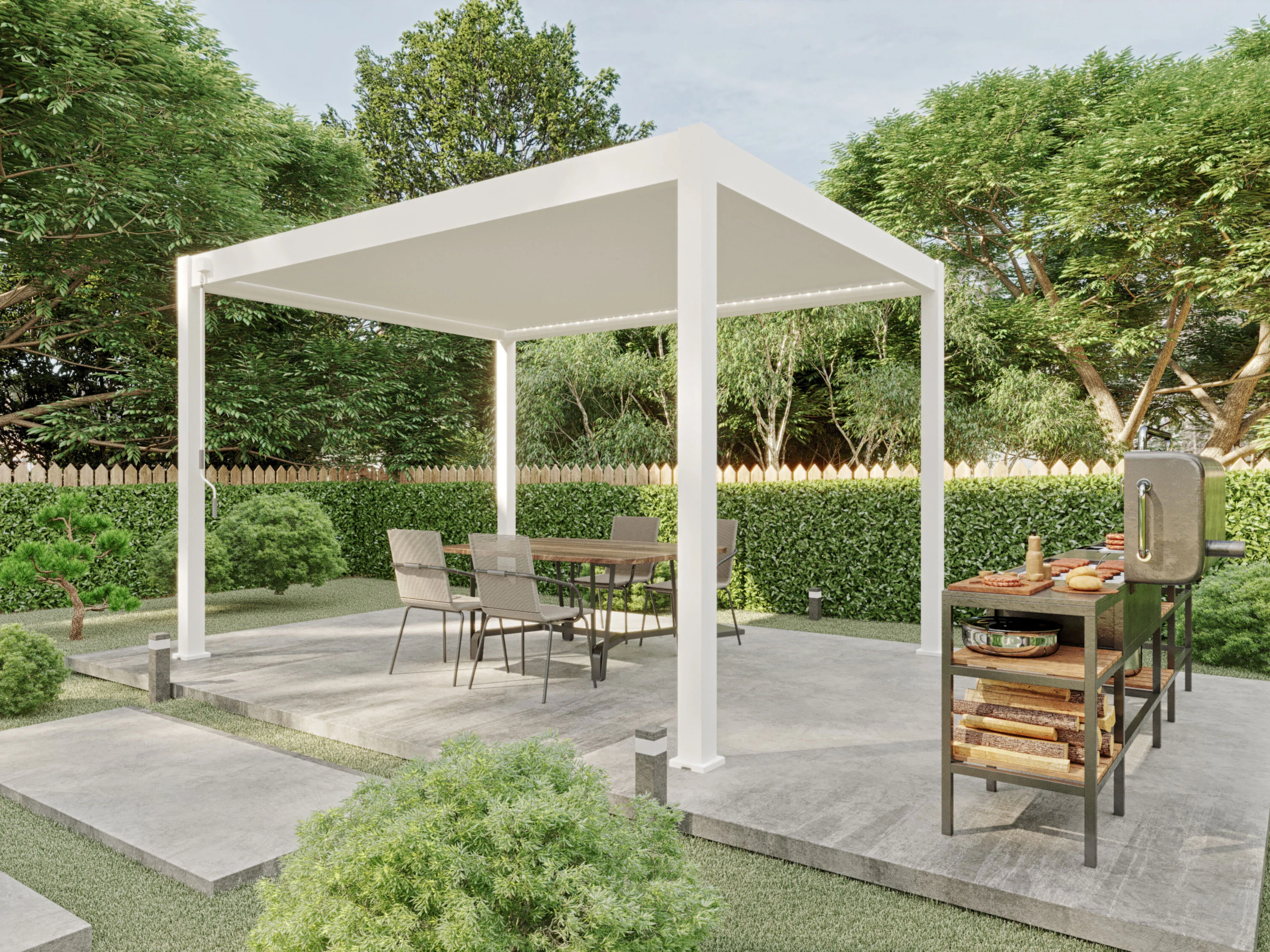 PERGOLINE Pavillon Superior (weiß, 3x4 m) – Bild 2 von 4