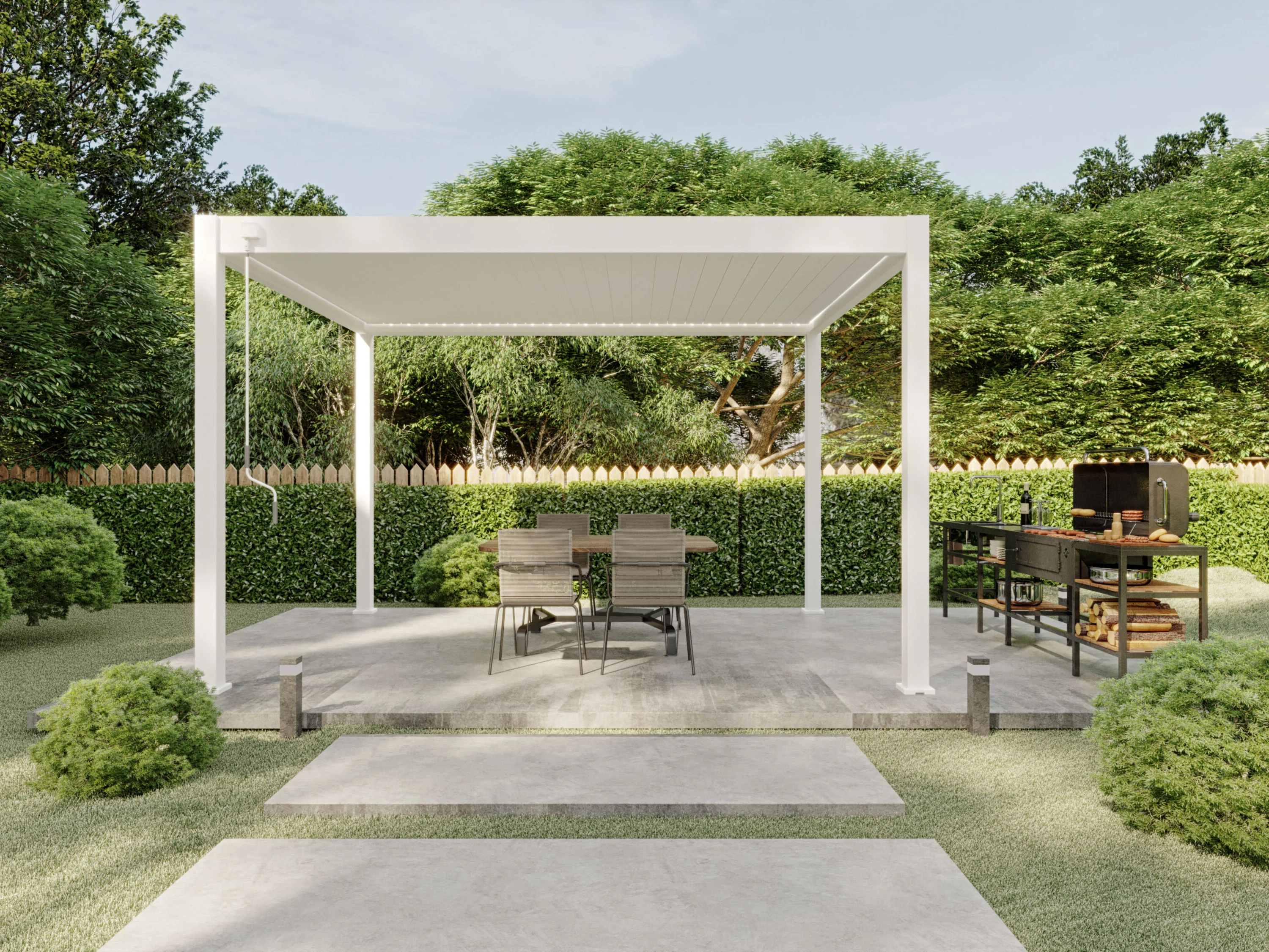 PERGOLINE Pavillon Superior (weiß, 3x4 m) – Bild 4 von 4