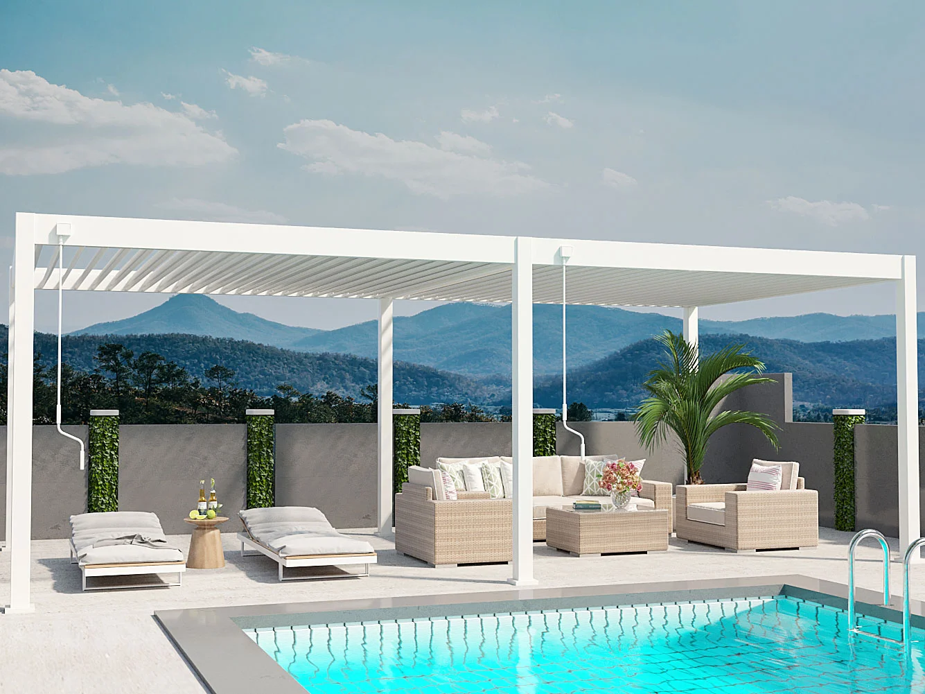 PERGOLINE Pavillon Superior (weiß, 3,6x7,2 m) – Bild 2 von 4