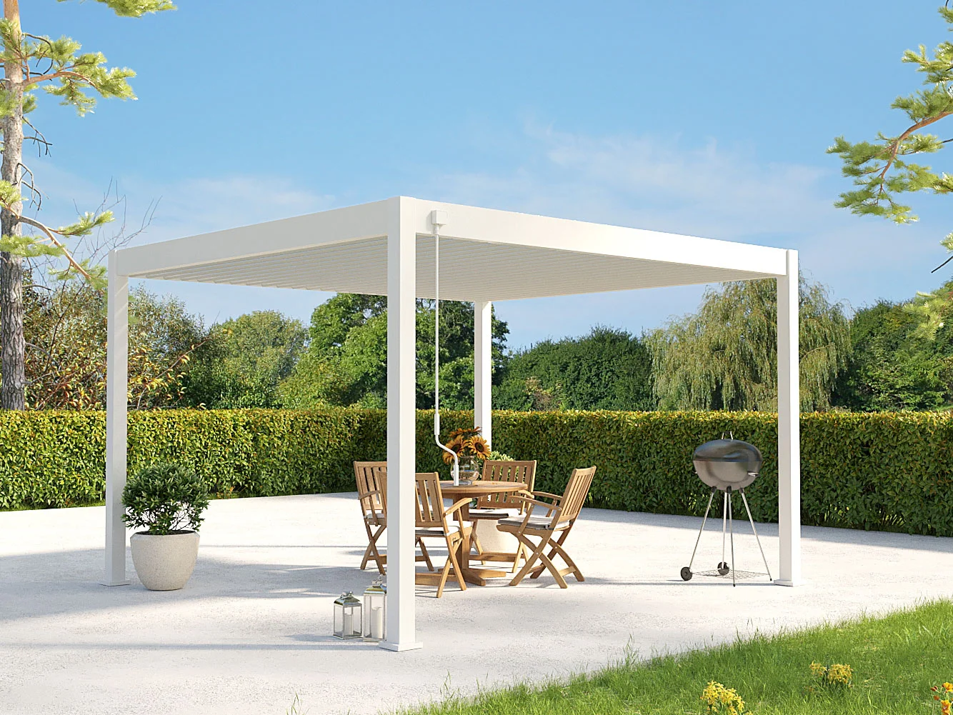 PERGOLINE Pavillon Superior (weiß, 3,6x4 m) – Bild 4 von 4
