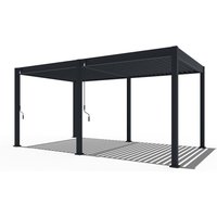 PERGOLINE Pavillon »Trumpf«, mit verschließbaren Stahl-Lamellen (Anthrazit, 3 x 5,3 m)