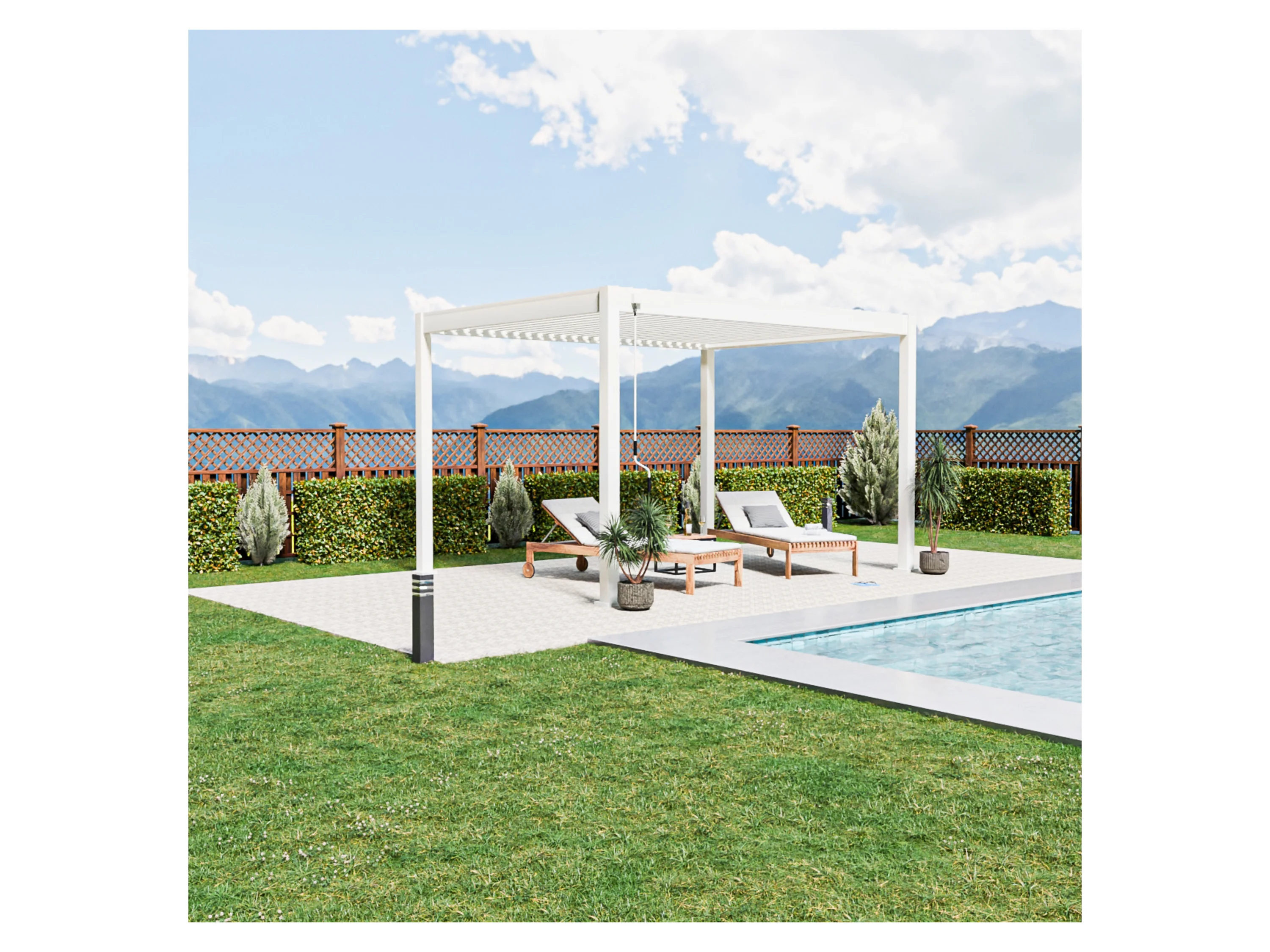 PERGOLINE Pavillon Trumpf (Weiß, 3 x 4 m) – Bild 4 von 4