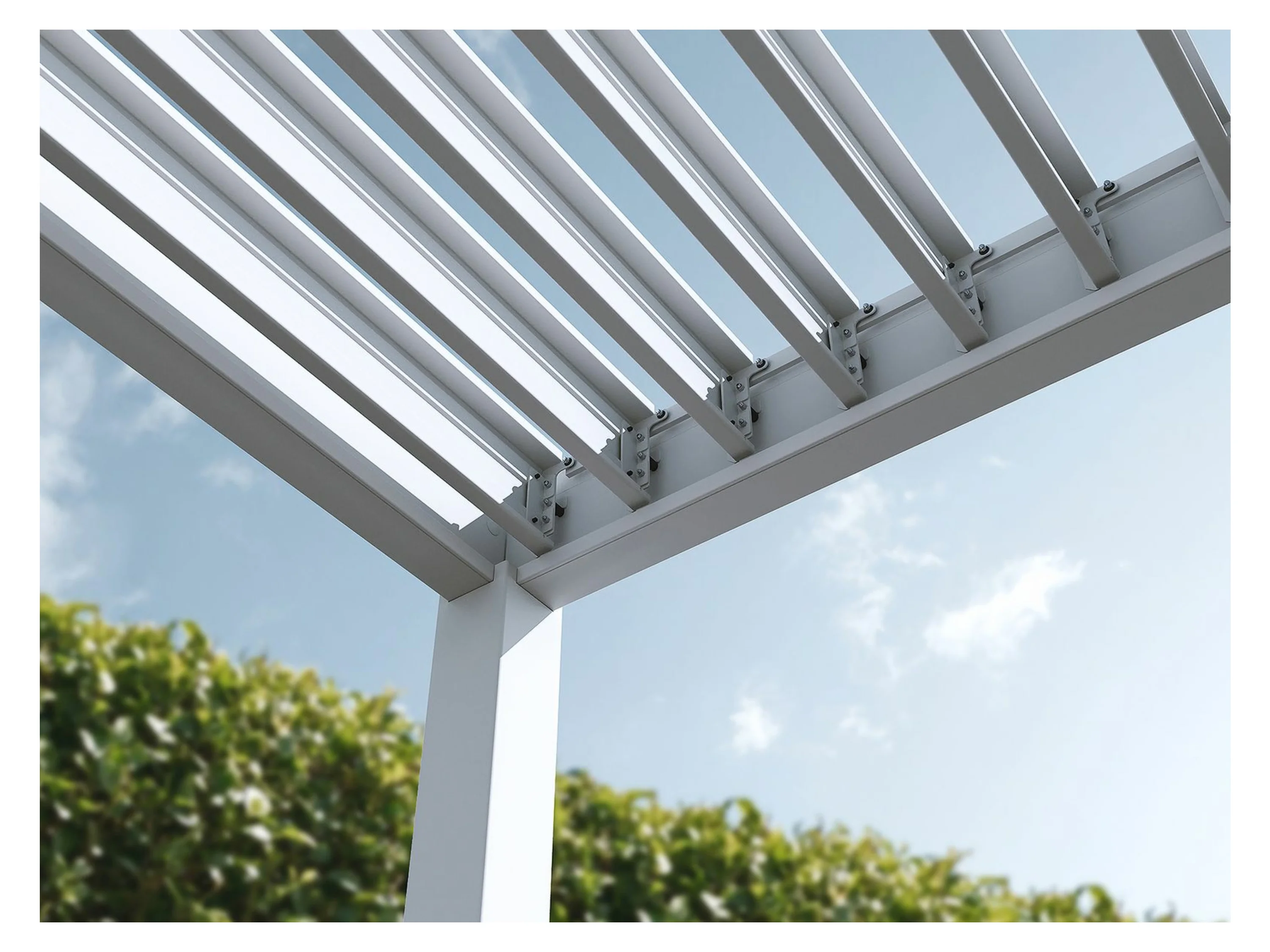 PERGOLINE Pavillon Trumpf (Weiß, 3 x 3,6 m) – Bild 4 von 4