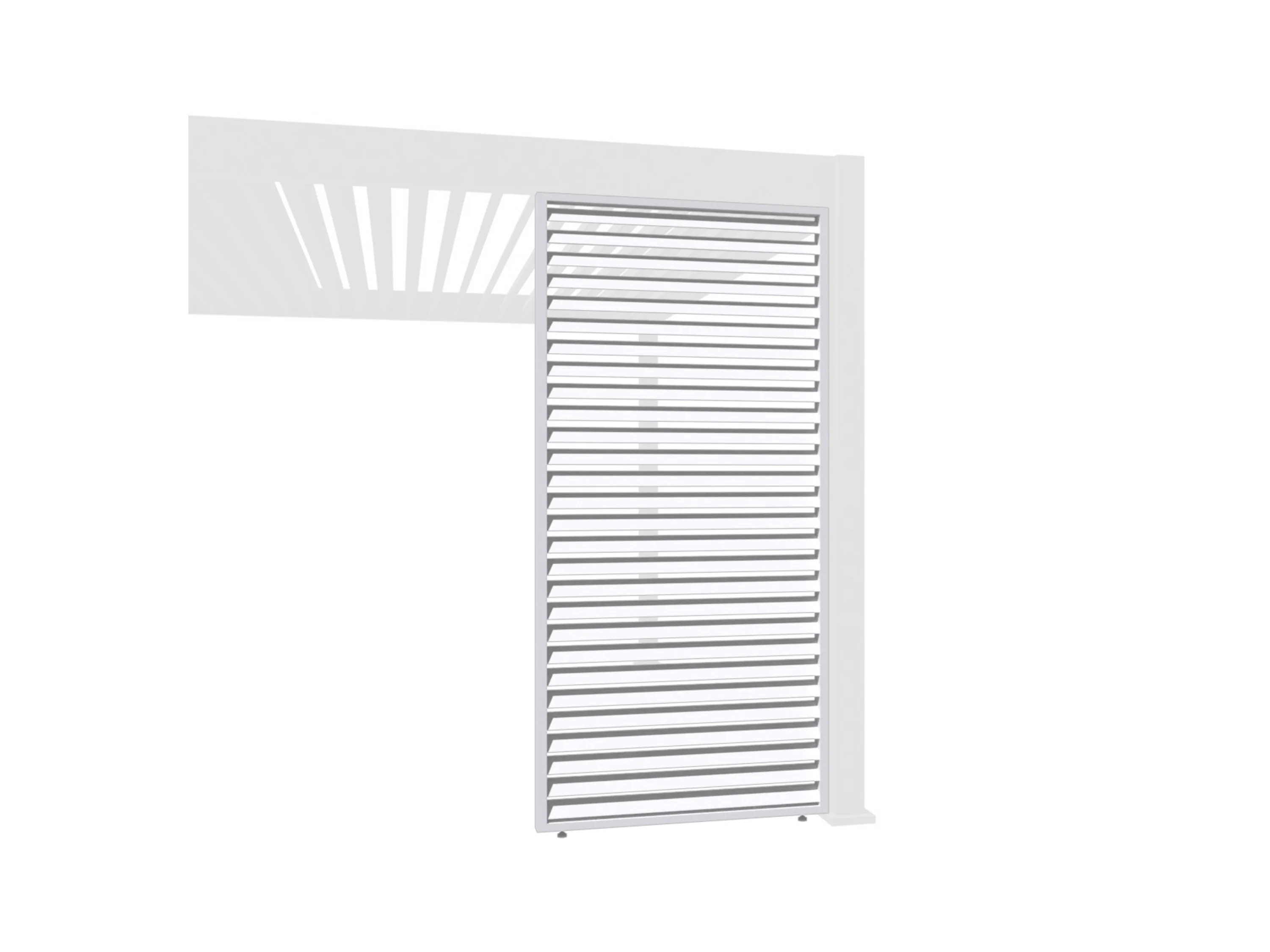 PERGOLINE Seitenwandpaneel Trumpf + Superior (horizontal, Weiß, 1,13 m) – Bild 3 von 4