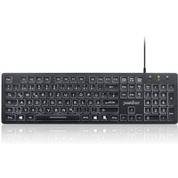 Perixx PERIBOARD-317 DE, beleuchtet, USB kabel, große Buchstaben, schwarz