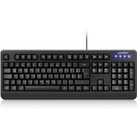 Perixx PERIBOARD-517 DE, Wasser- und staubdichte USB-Tastatur, IP65, schwarz