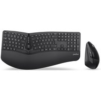 Perixx PERIDUO-605 DE, Tastatur- und Maus-Set, kabellos, ergonomisch, schwarz