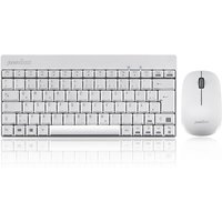 Perixx PERIDUO-712 DE W, Mini Tastatur und Maus Set, schnurlos, weiß