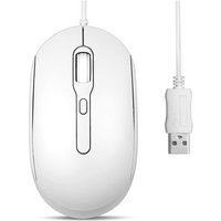 Perixx PERIMICE-222UW, Maus, optisch, 4 Tasten, Silent, USB-A, weiß