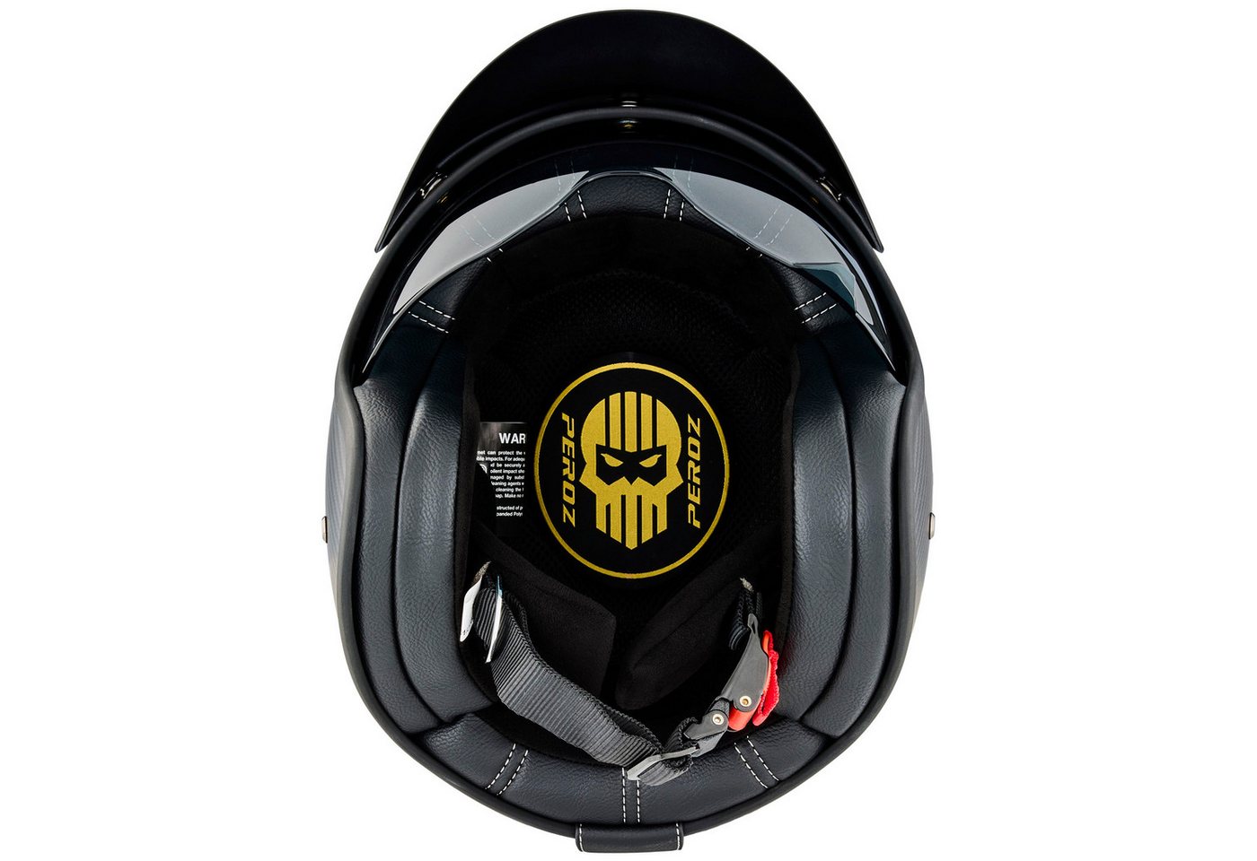 PEROZ Motorradhelm Filus Carbon Jethelm, Vorbereitet Für Kommunikationssystem,herausnehmbares Innenfutter – Bild 5 von 5