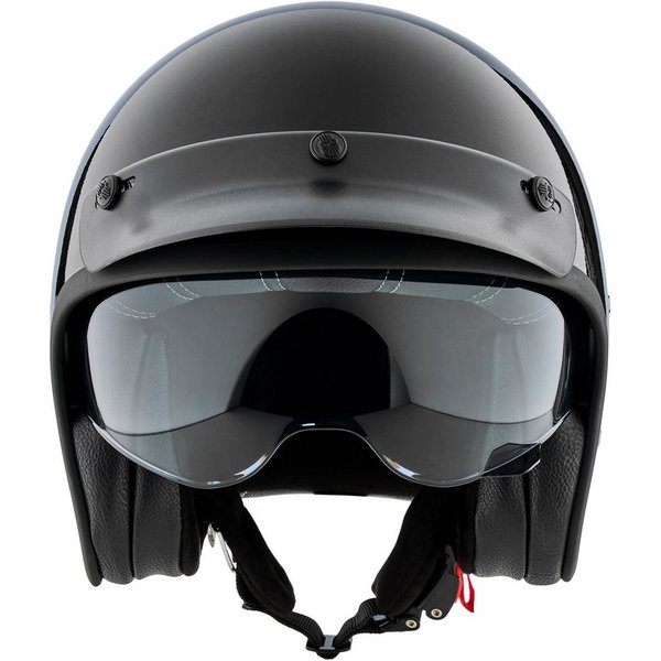 PEROZ Motorradhelm Filus Jethelm, Herausnehmbares Innenfutter,integriertes Sonnenvisier