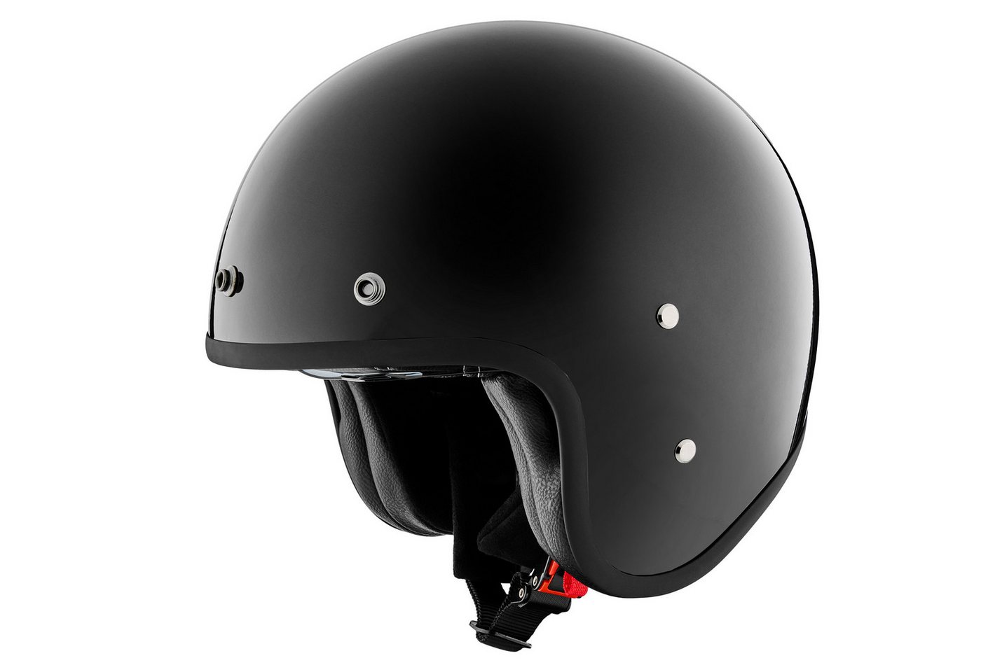 PEROZ Motorradhelm Filus Jethelm, Herausnehmbares Innenfutter,integriertes Sonnenvisier – Bild 2 von 5