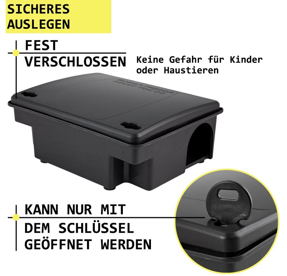 Petigi Lebendfalle 2x Köderstation Kompaktbox Köderbox Mäusebox Rattenbox Nagerstation – Bild 3 von 5